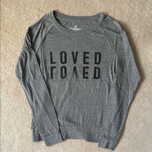 American Eagle Gray Graphic Tee